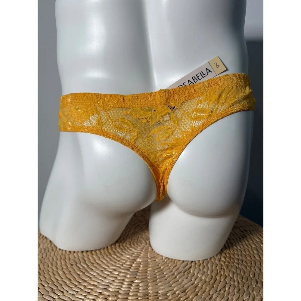 Cosabella Men's Luxury Lace G-String Thong sole Yellow NWT Size L
